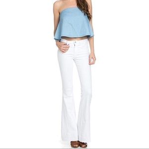 Brand new O2 Denim white flare jeans
